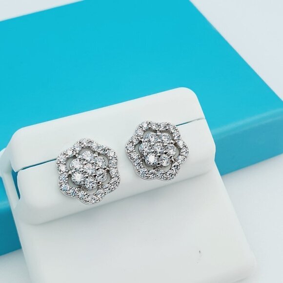 "925 Sterling Silver CZ Beautiful Earrings for Women, 1USPAR4168 - Picture 3 of 11